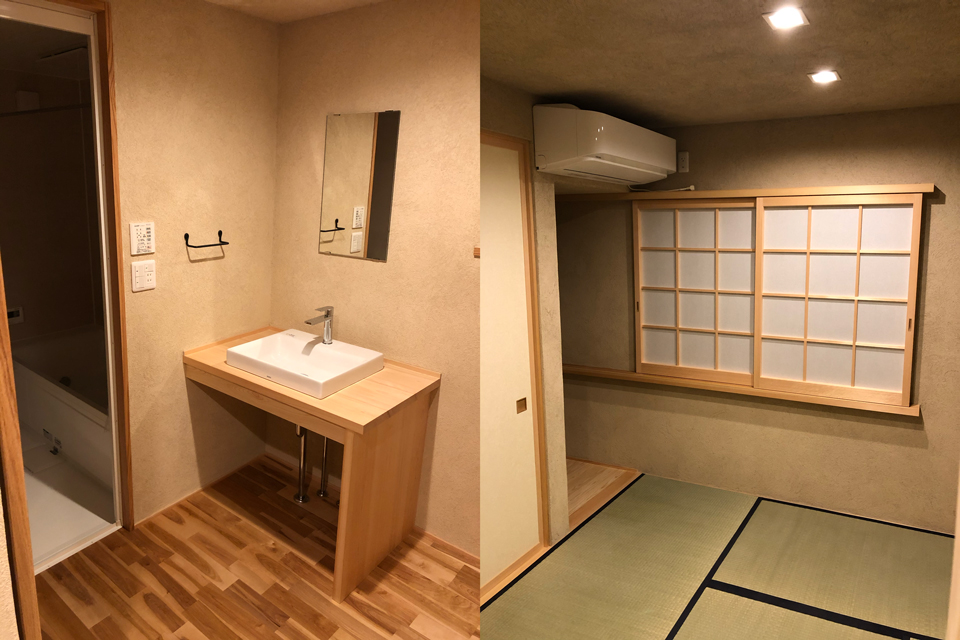 大きな吹き抜けの家