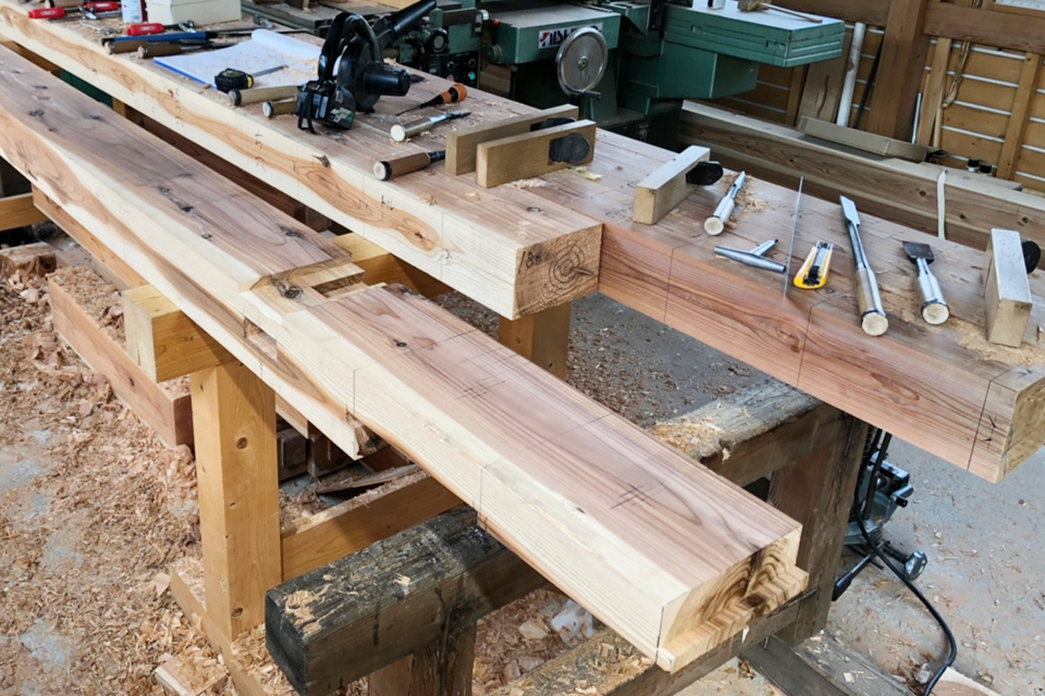 ウッドデッキでつながる家