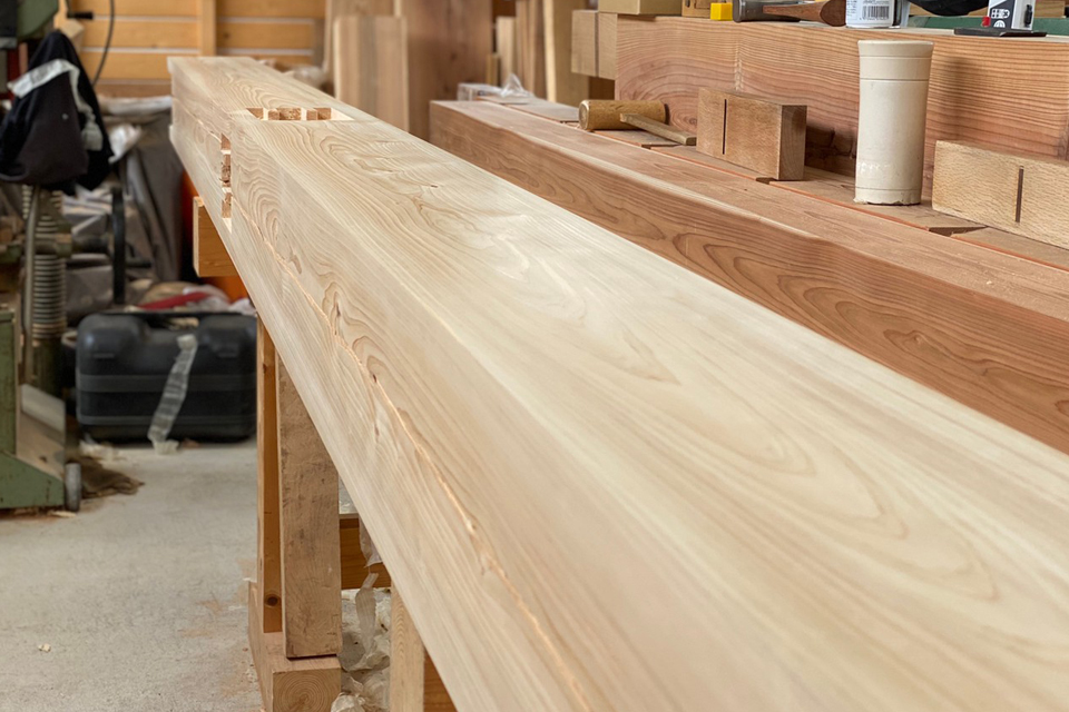 ウッドデッキでつながる家