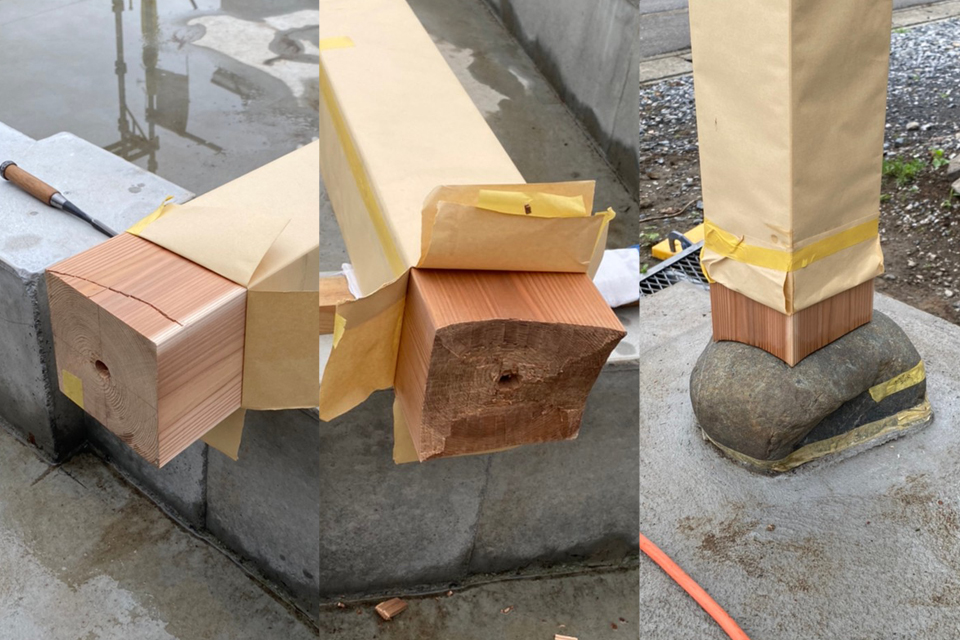 ウッドデッキでつながる家