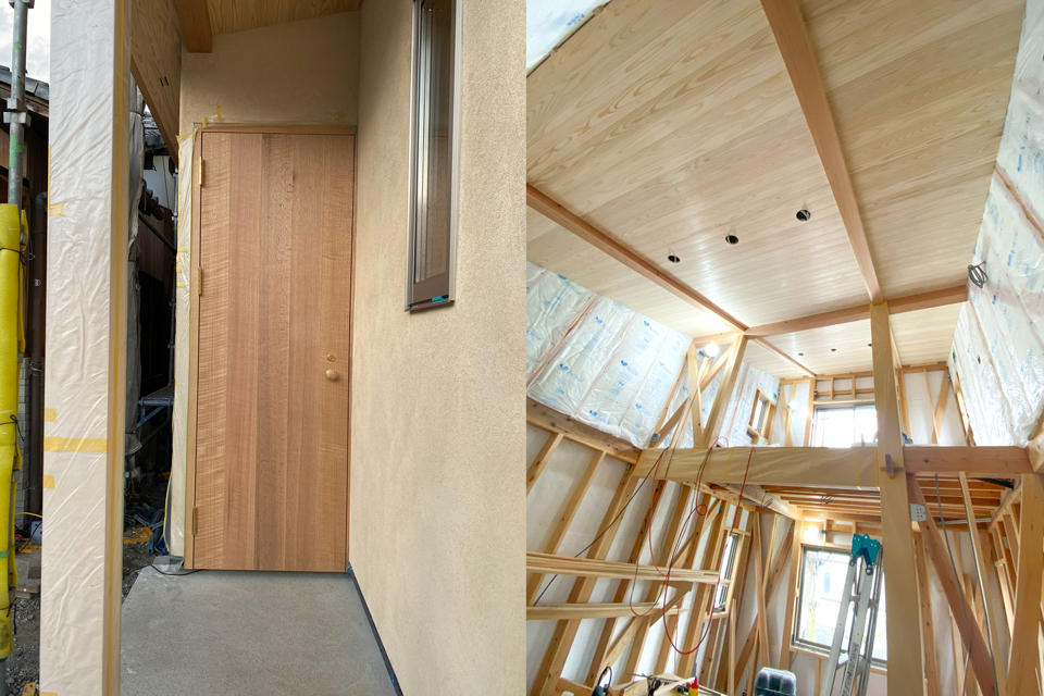 ウッドデッキでつながる家